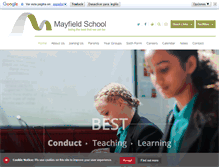 Tablet Screenshot of mayfieldschool.net